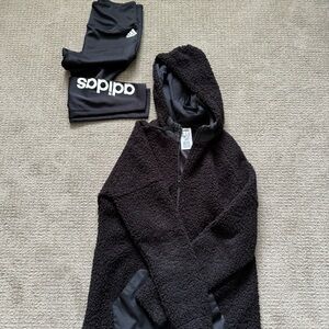 EUC Adidas Women’s Jacket (size XS) & Legging (size M) Bundle